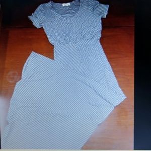 Monteau Los Angeles multi stripe maxi dress NWOT